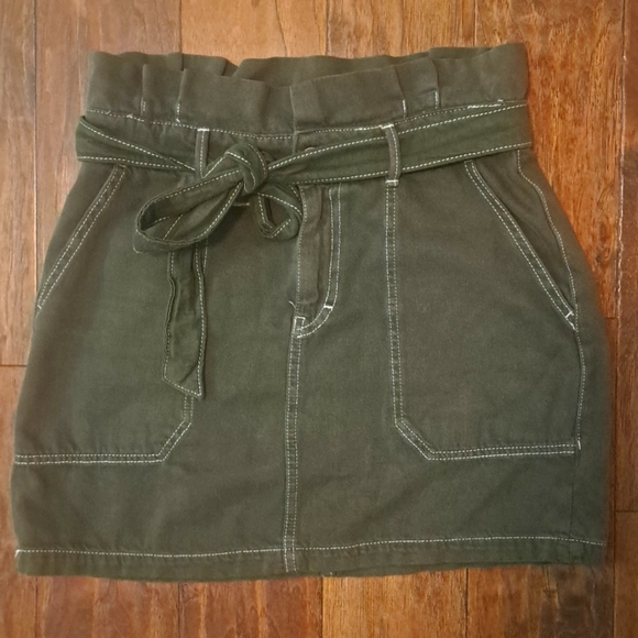 Free People Paperbag Waist Army Green Utility Cargo - Picture 1 of 6